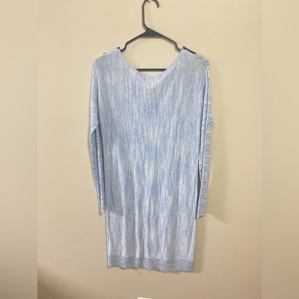 Lilly Pulitzer Size XS Jupiter Dress Lapis Blue Kangaro Pocket Wool Cotton Blend - Picture 3 of 14
